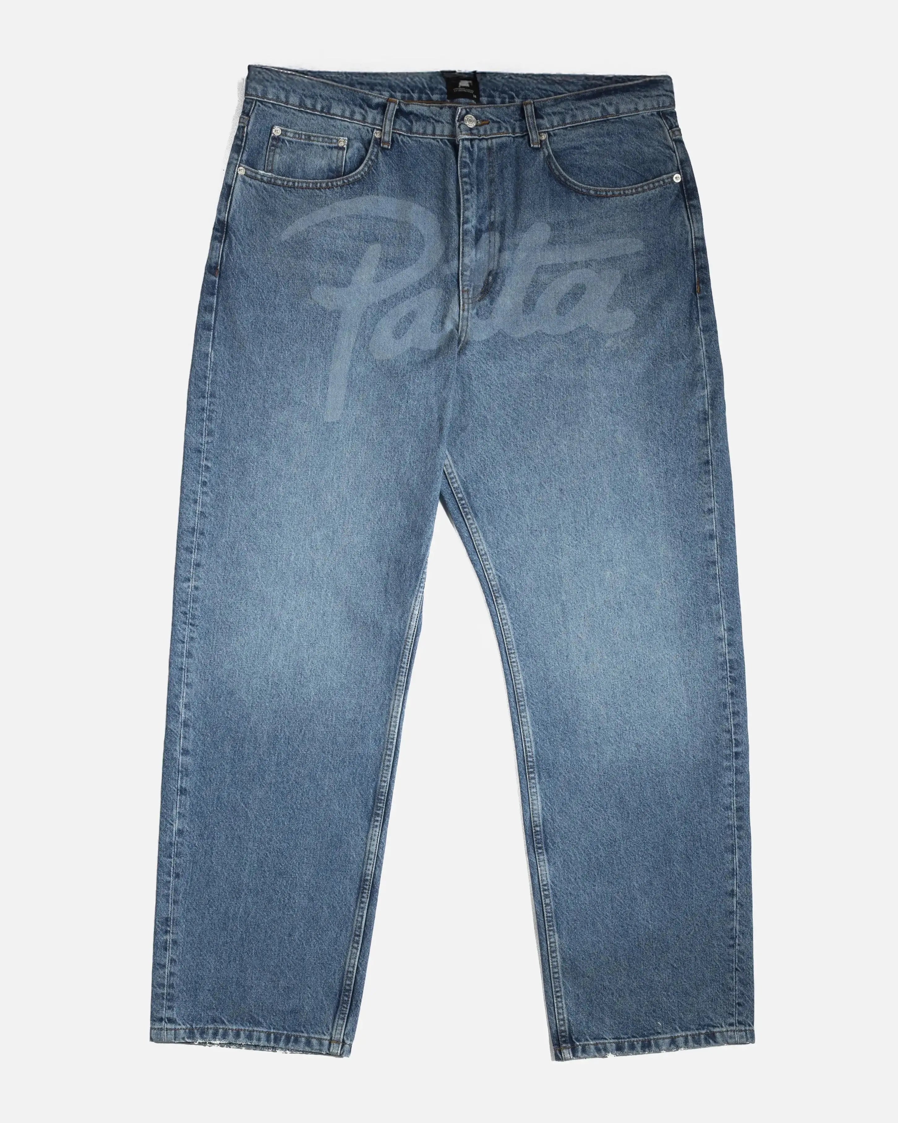 Patta Laserprint Whiskers Denim Pants (Light Blue Denim) - Patta