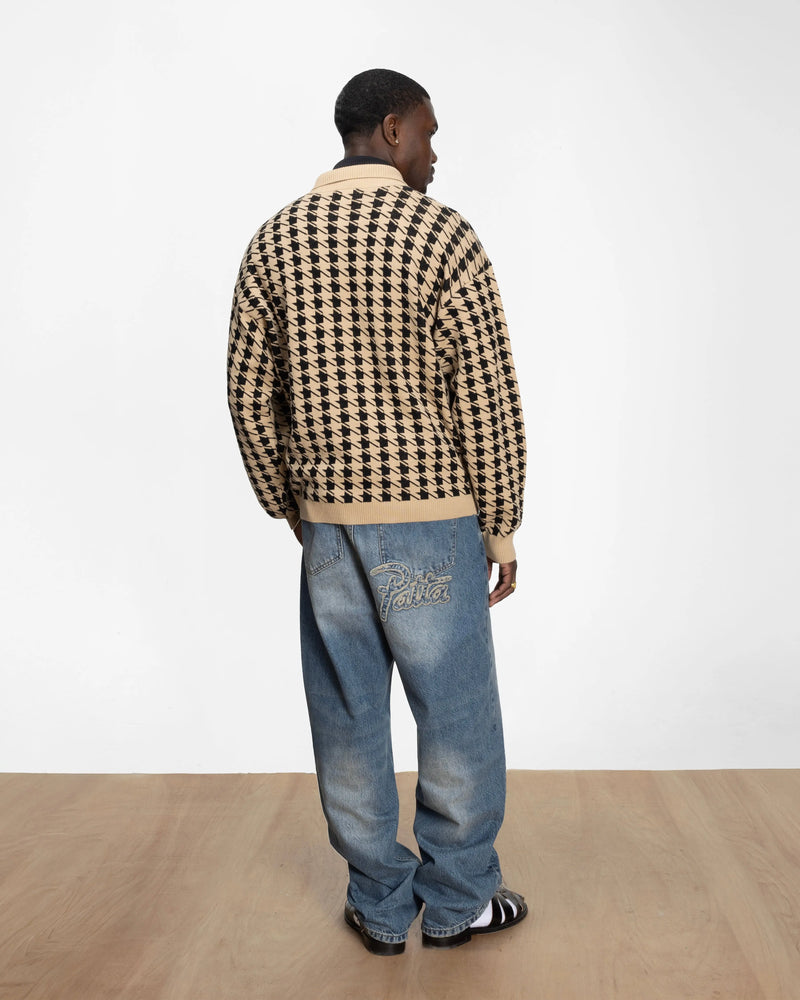 Patta Houndstooth Cardigan (Irish Cream) Patta