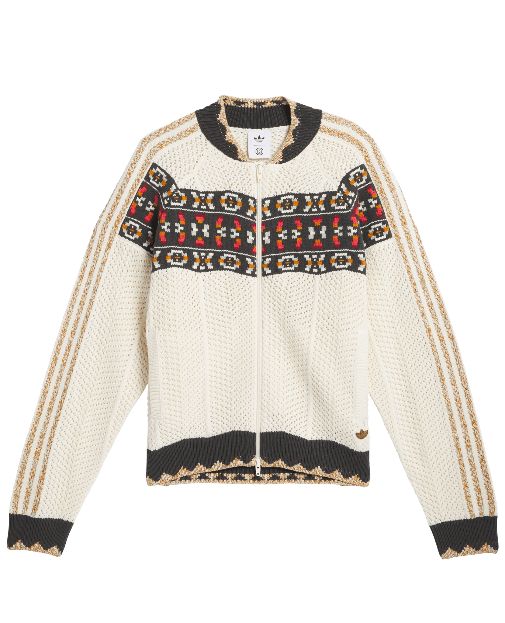 adidas Clot Crochet SST Track Top by Edison Chen 'Cream White' - Patta