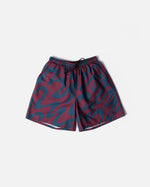 ByParra Splashed Swim Shorts (Burgundy) - Patta