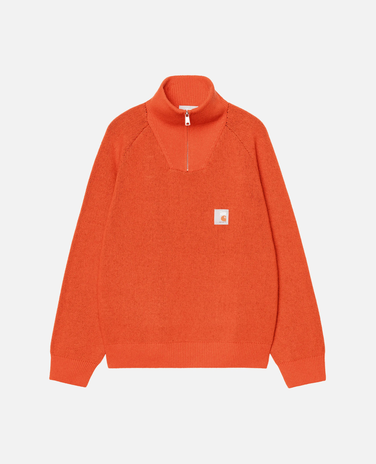 Patta x Carhartt Half-Zip Sweater (Safety Orange/Black) Patta x Carhartt