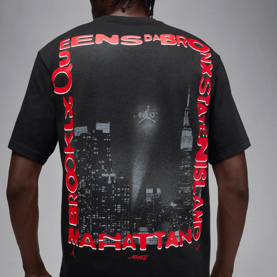 Jordan x Awake NY T-Shirt (Black/ White/ University Red) - Patta