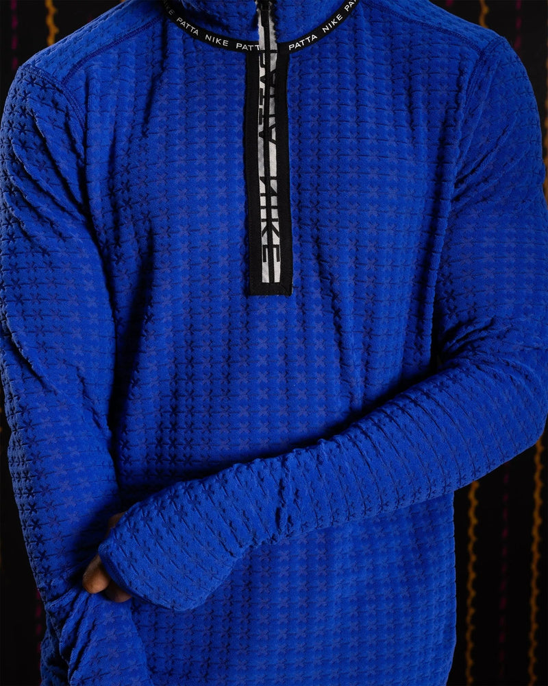 Nike x Patta Running Team Half - Zip Longsleeve (Deep Royal Blue) - Patta