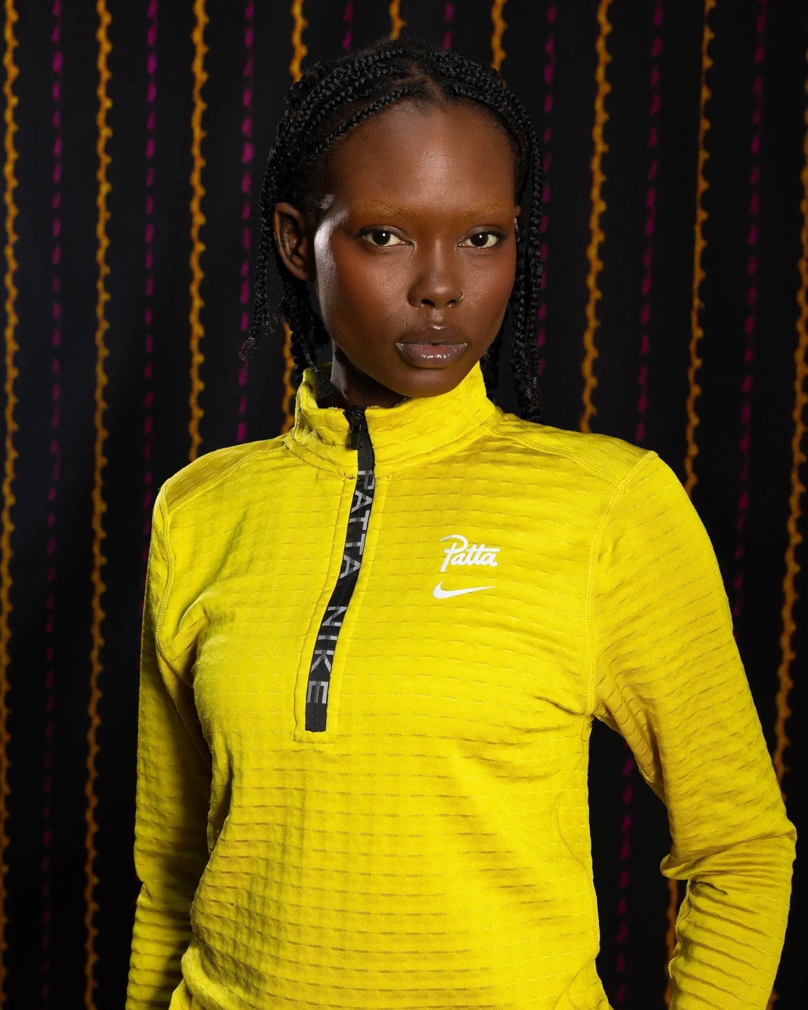 yellow nike half zip