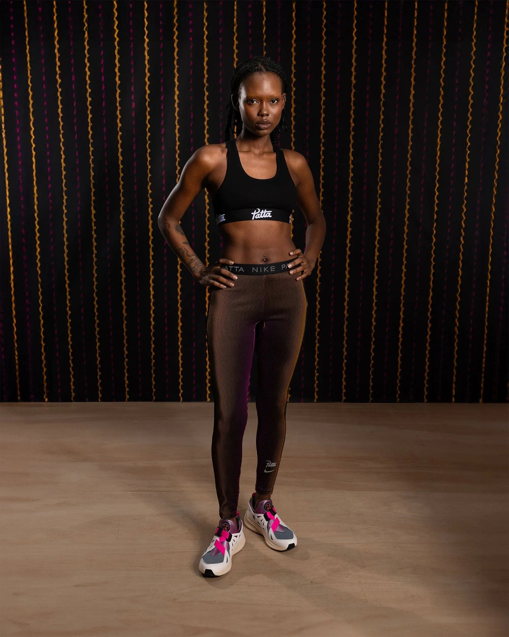 Nike x Patta Running Team Leggings (Fireberry/Sundial) - Patta