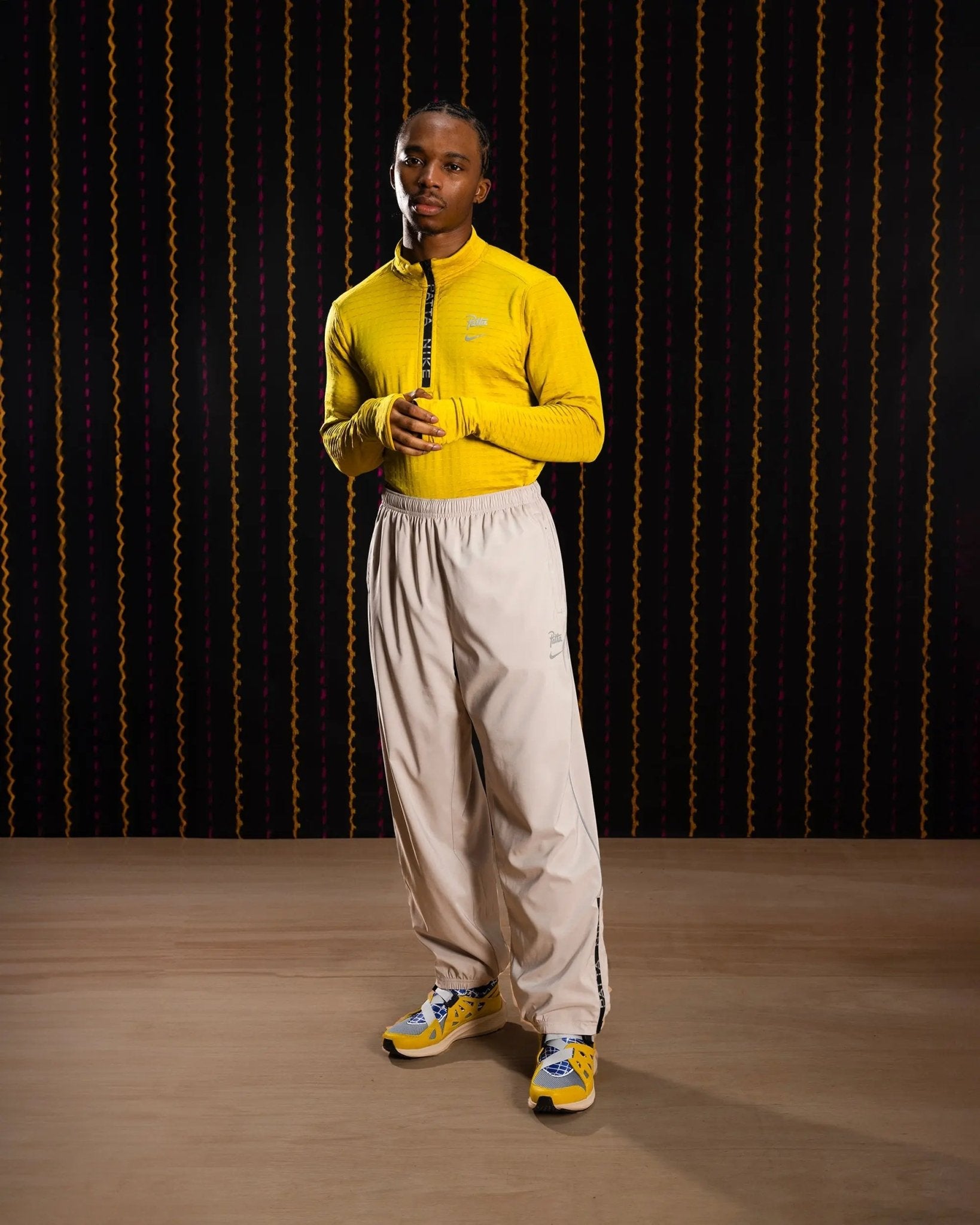 Nike x Patta Running Team Track Pants (Sanddrift/Cream II) - Patta