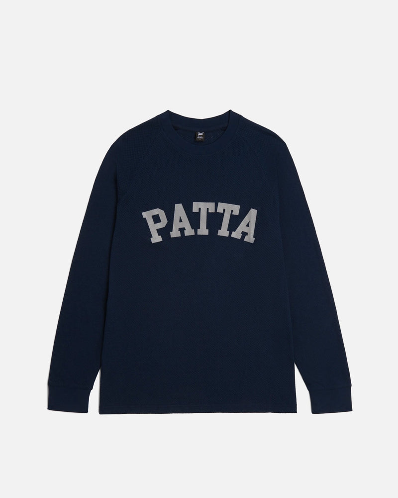 Patta Arc Logo Mesh Longsleeve Jersey (Black Iris) - Patta