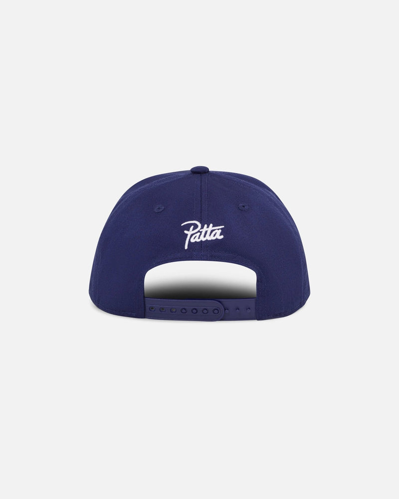 Patta Arc logo Snapback Cap (Black/Estate Blue (Estate Blue) - Patta