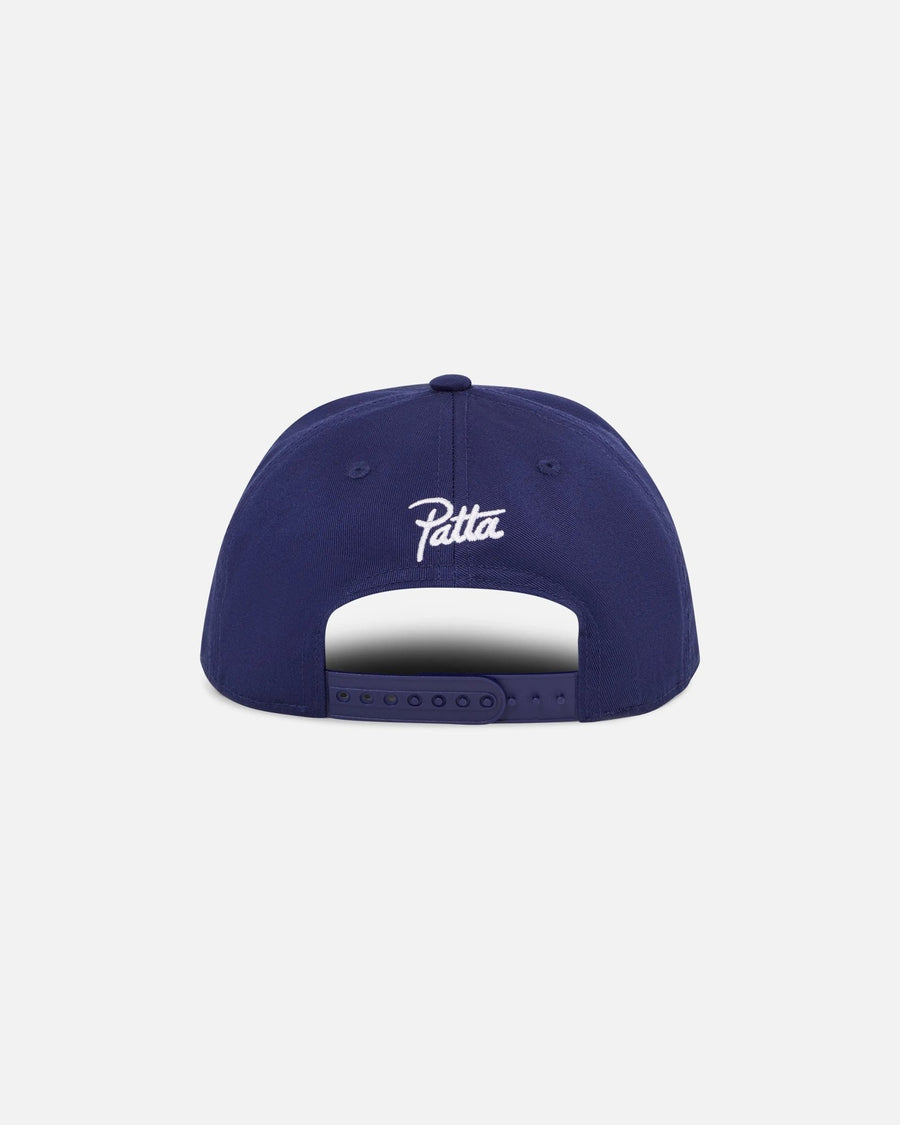 Patta Arc logo Snapback Cap (Black/Estate Blue (Estate Blue) - Patta