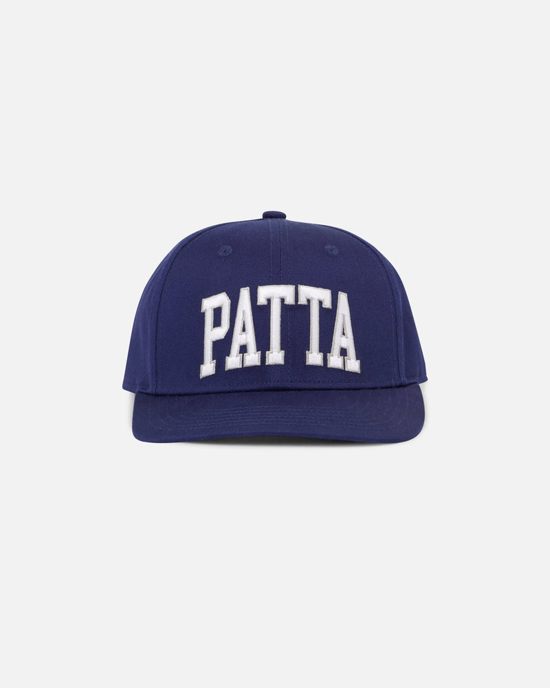 Patta Arc logo Snapback Cap (Black/Estate Blue (Estate Blue) - Patta