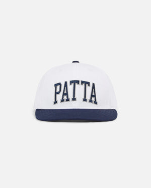 Patta Arc Logo Snapback Cap (White) - Patta