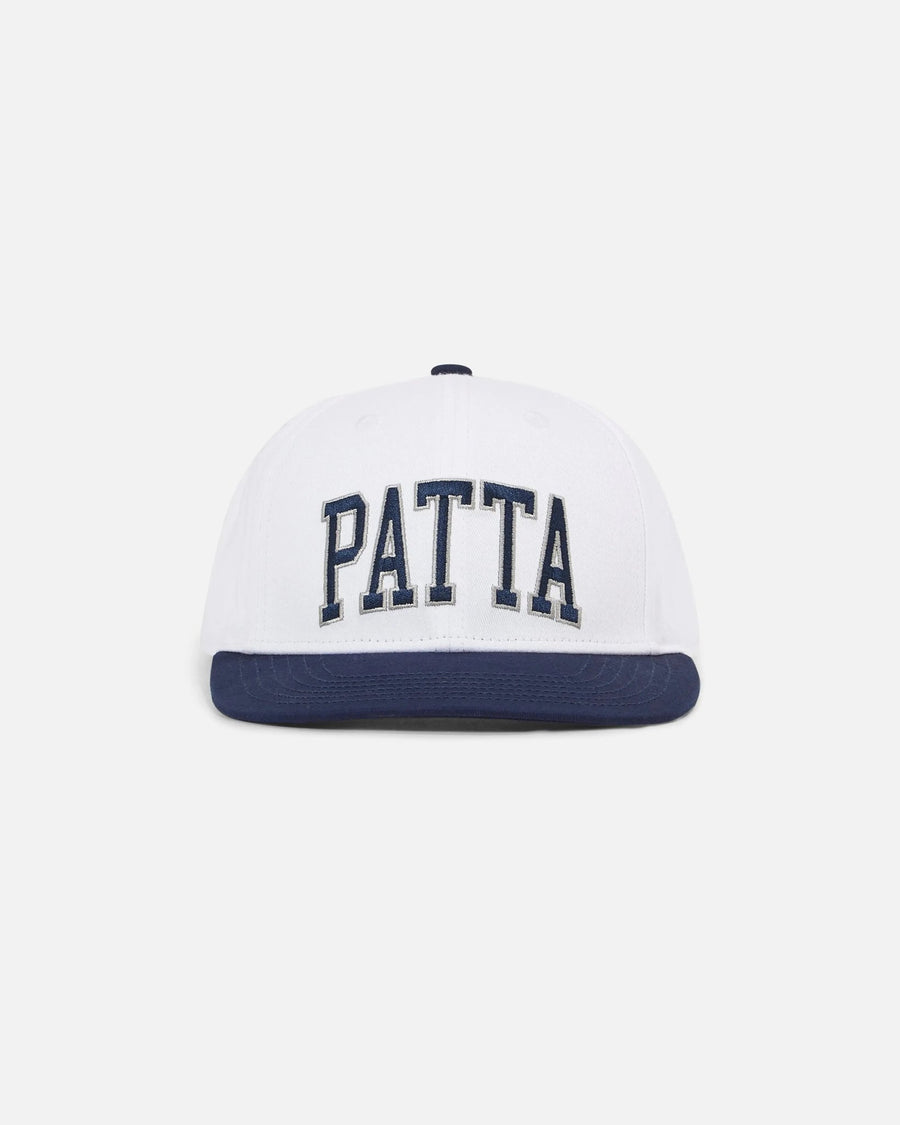 Patta Arc Logo Snapback Cap (White) - Patta
