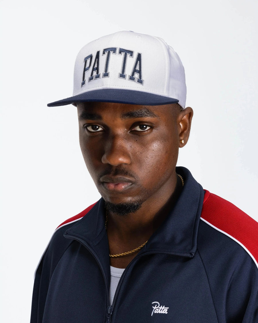 Patta Arc Logo Snapback Cap (White) - Patta