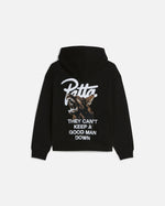 Patta Bark Boxy Hooded Sweater (Black) - Patta