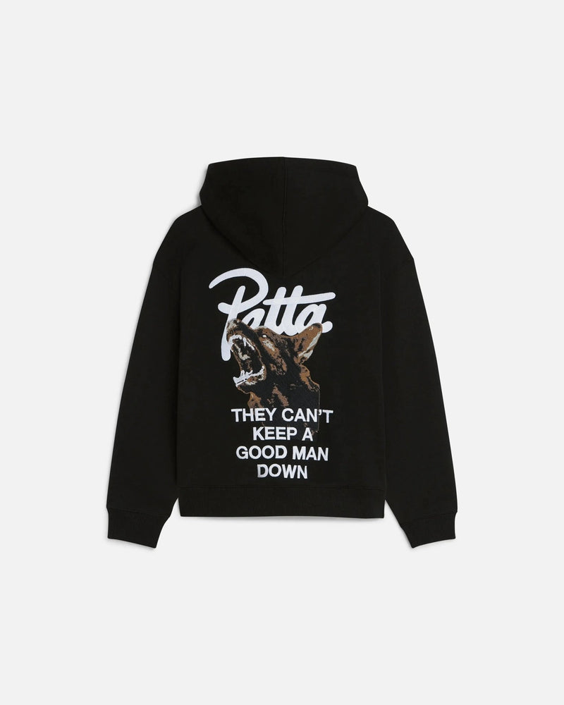 Patta Bark Boxy Hooded Sweater (Black) - Patta