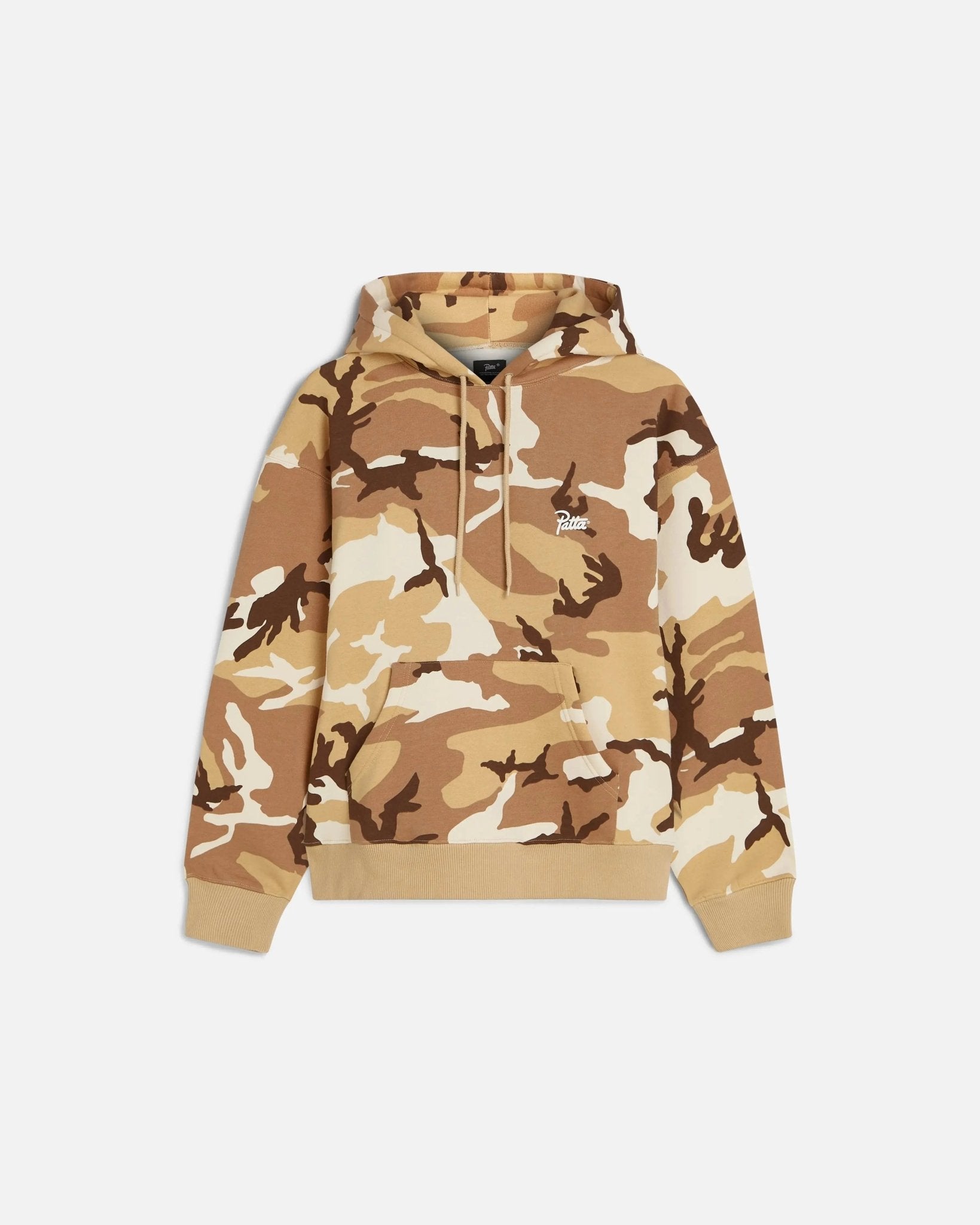 Patta Bark Woodland Camo Boxy Hooded Sweater (Sand Dollar) - Patta