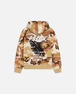Patta Bark Woodland Camo Boxy Hooded Sweater (Sand Dollar) - Patta