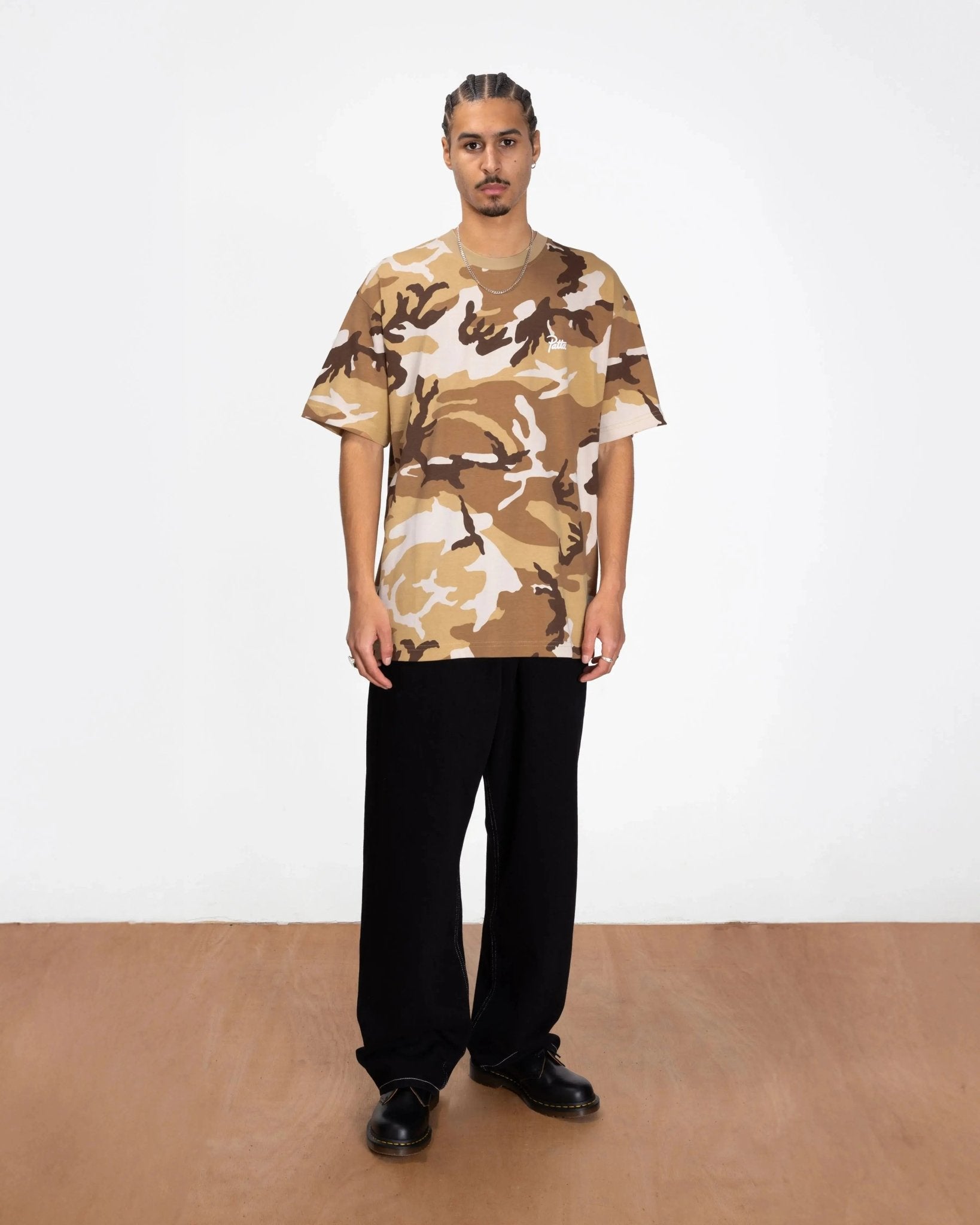 Patta Bark Woodland Camo T-Shirt (Sand Dollar) - Patta