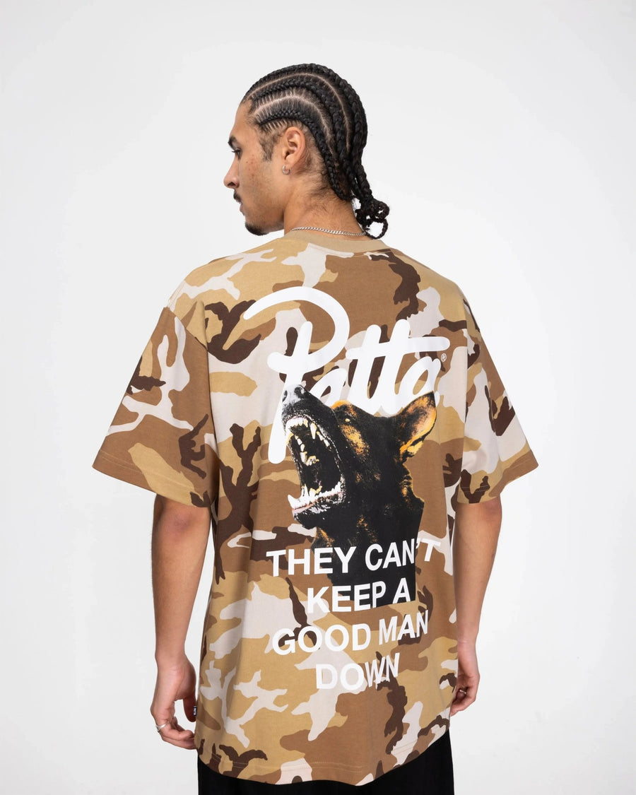 Patta Bark Woodland Camo T-Shirt (Sand Dollar) - Patta