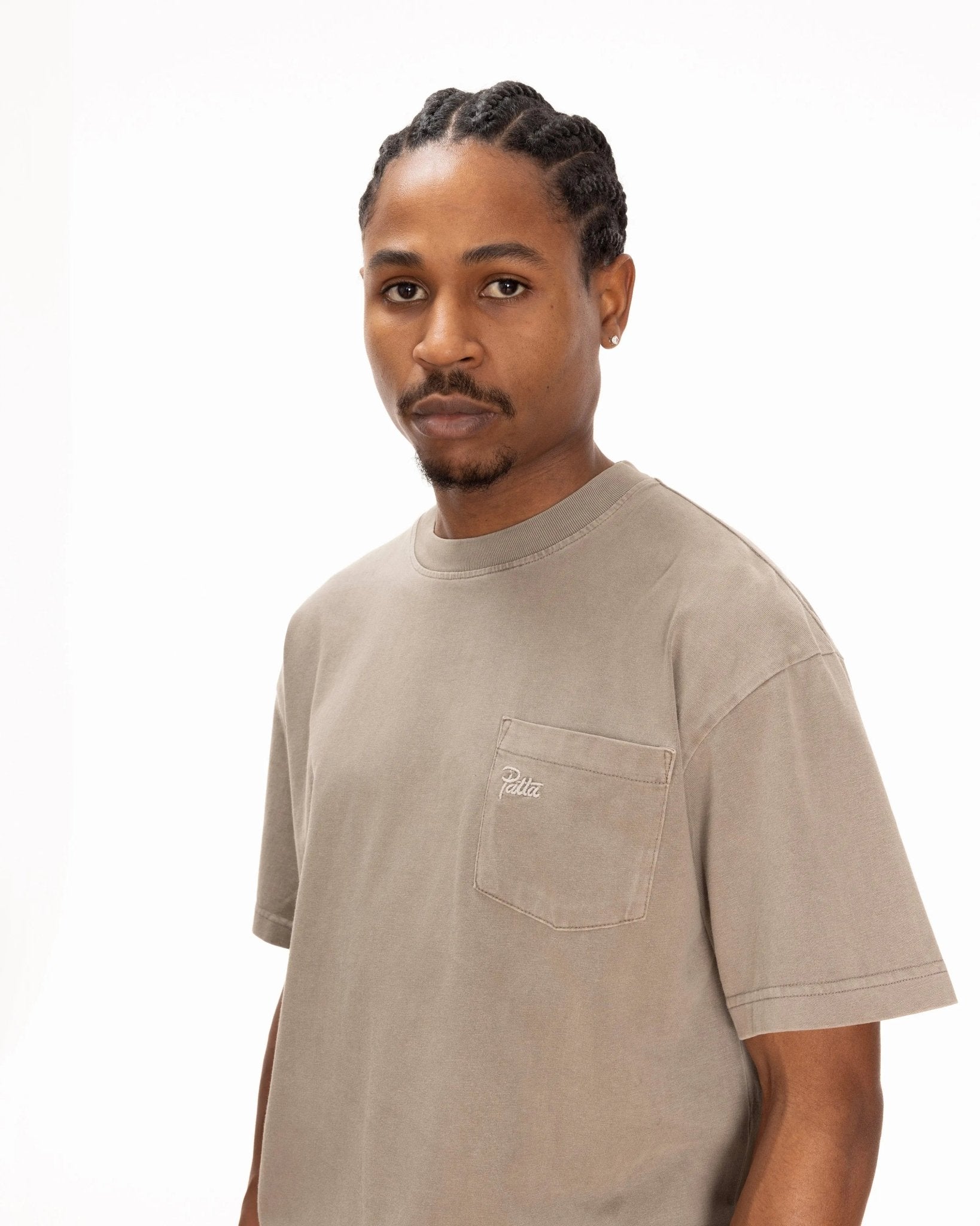 Patta Basic Pocket T-Shirt (Driftwood) - Patta