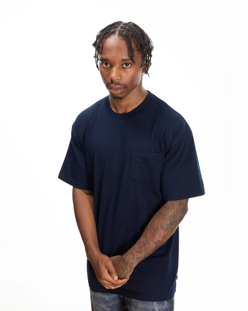 Patta Basic Washed Pocket T-Shirt (Black Iris) - Patta