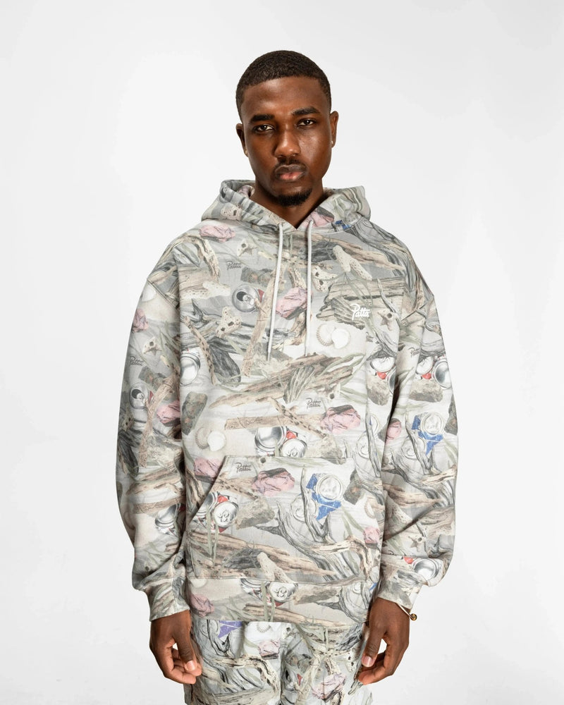 Patta Beach Print Boxy Hooded Sweater (Multi) - Patta