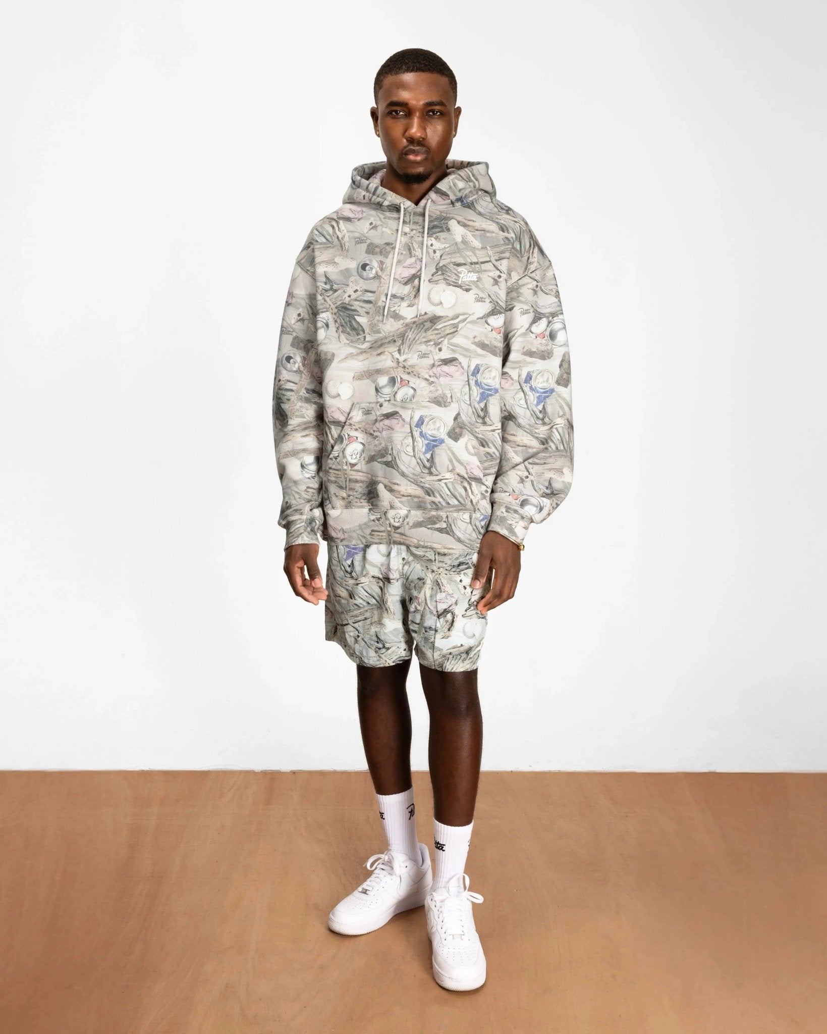Patta Beach Print Boxy Hooded Sweater (Multi) - Patta