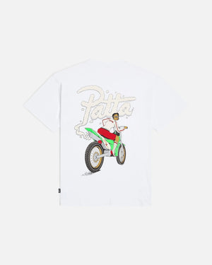 Patta Biker T-Shirt (White) - Patta