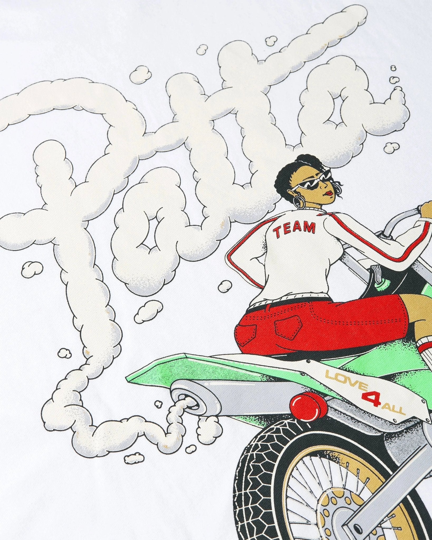 Patta Biker T-Shirt (White) - Patta