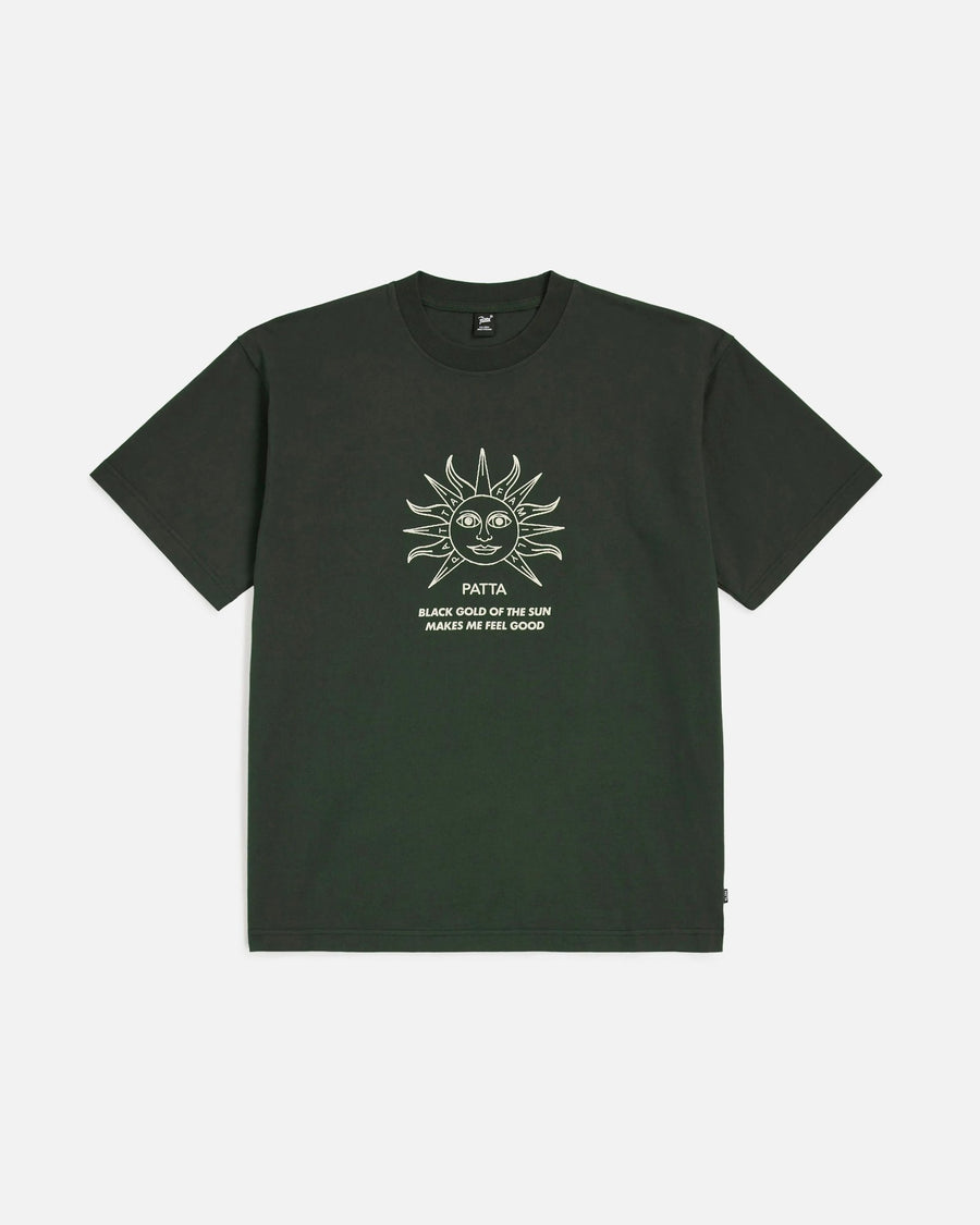 Patta Black Gold Sun T-Shirt (Pirate Black) - Patta
