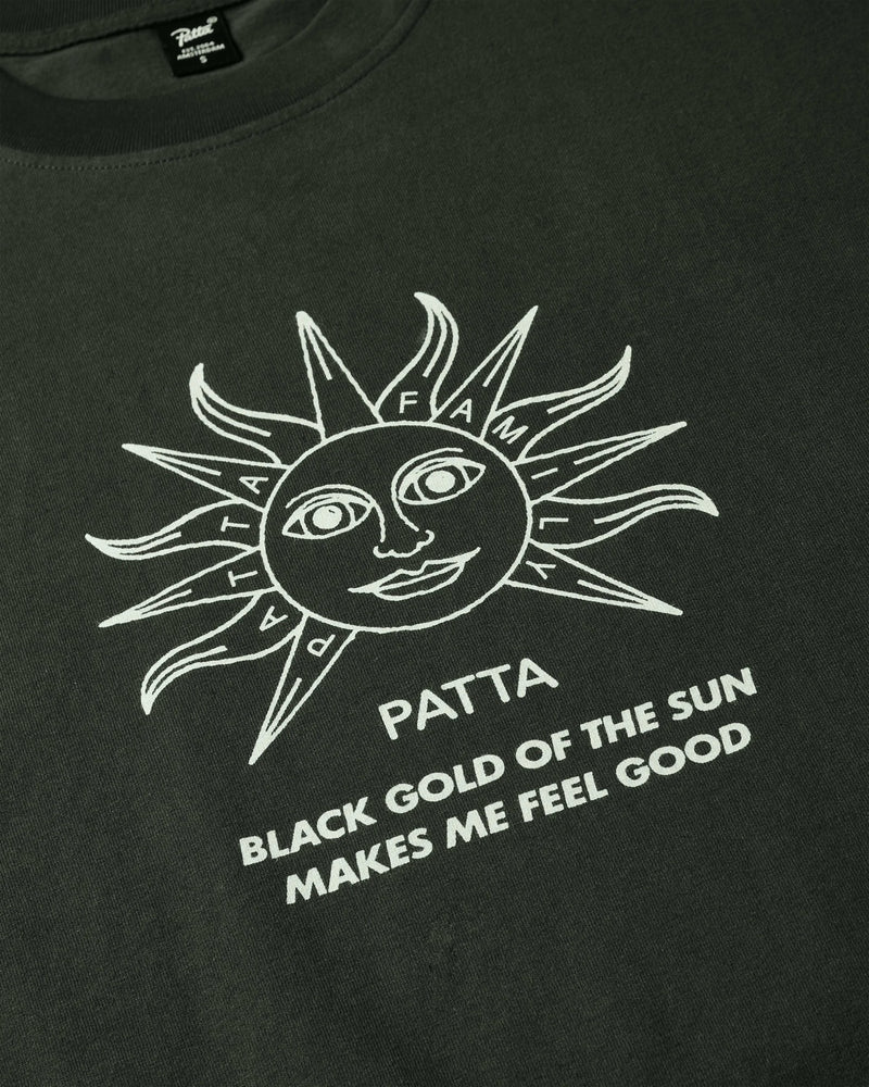 Patta Black Gold Sun T-Shirt (Pirate Black) - Patta