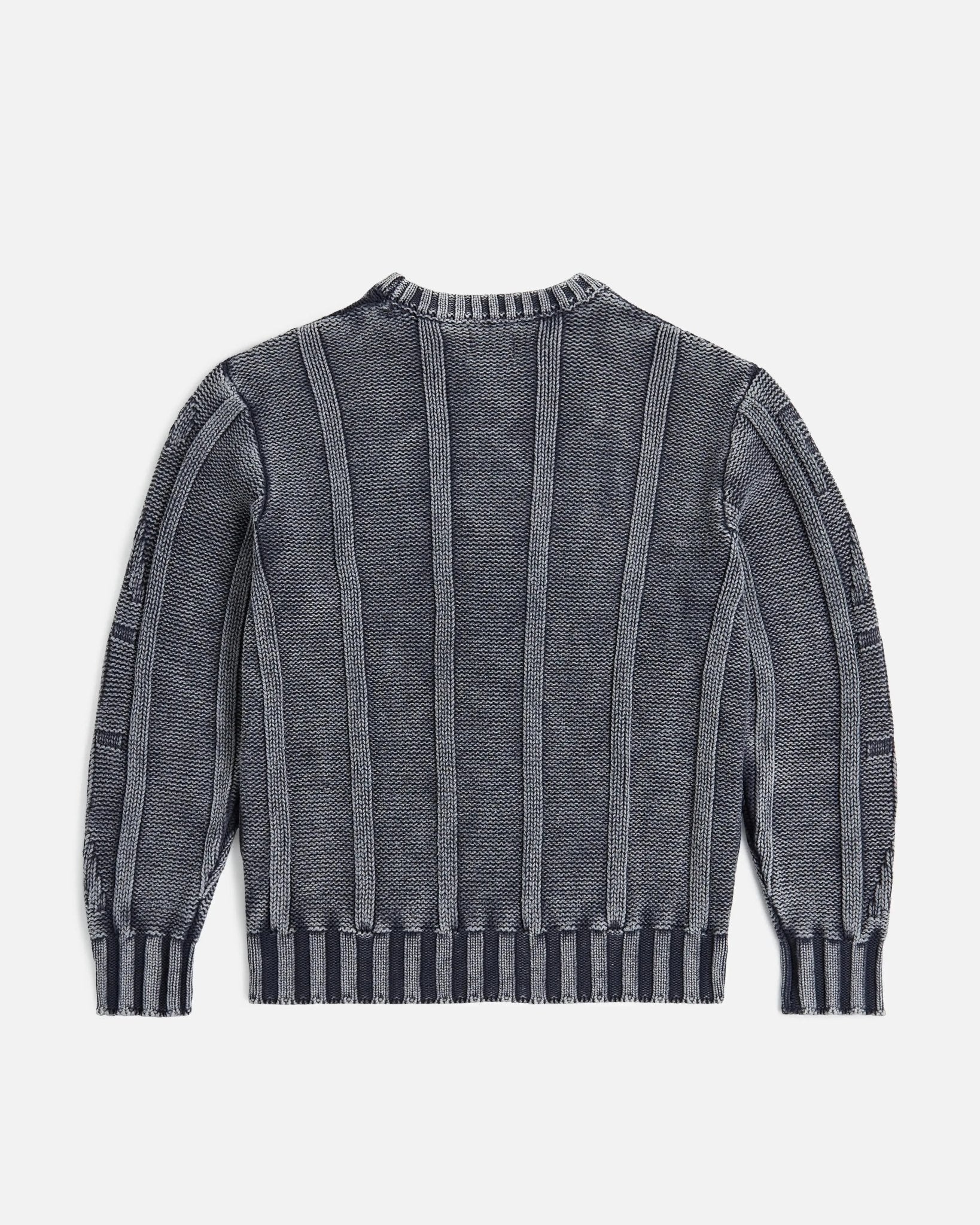 Patta Cable Knitted Cold Dye Jumper (Titanium) - Patta