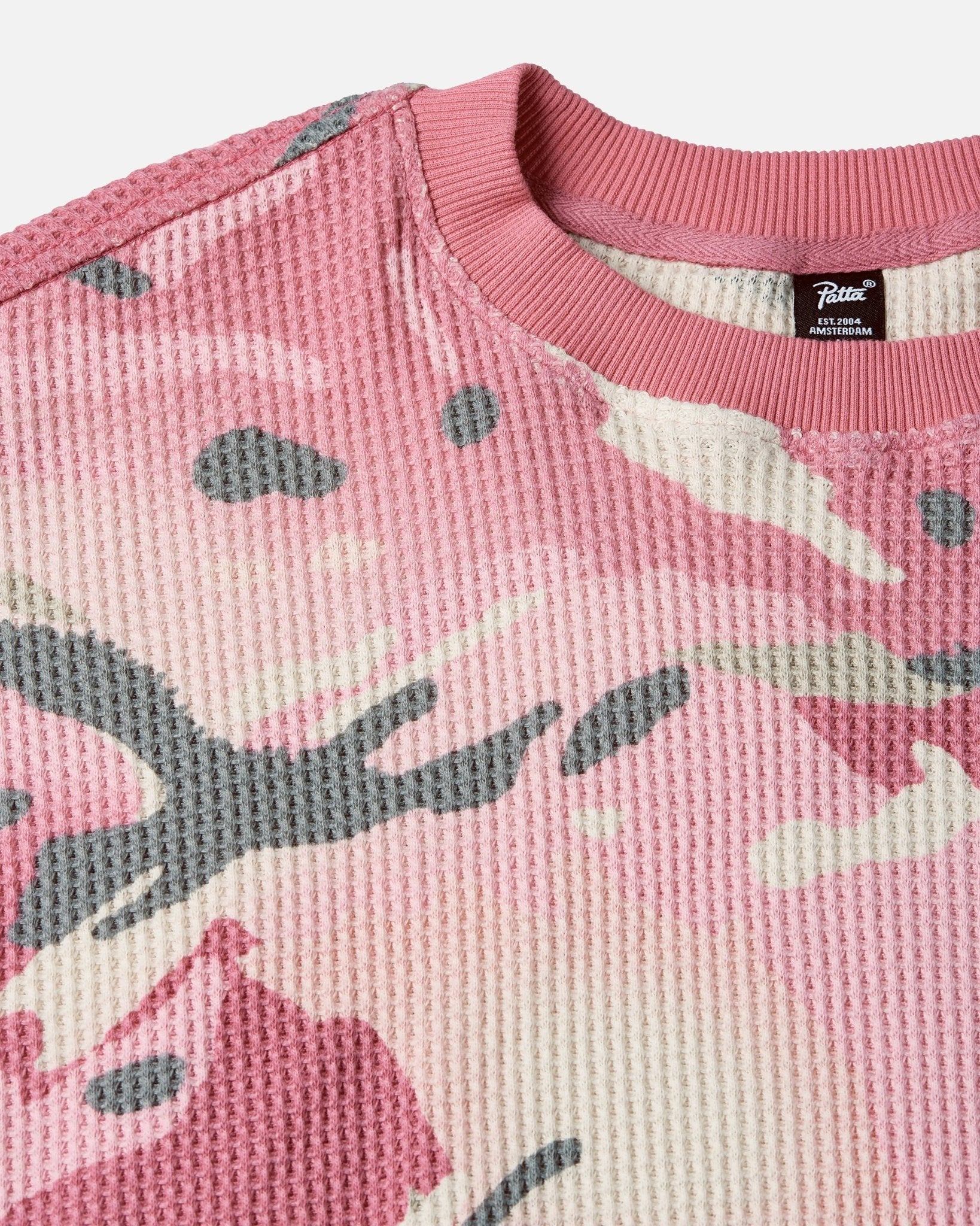 Patta Cactus Flower Camo Waffle Longsleeve T-Shirt (Cactus Flower) - Patta