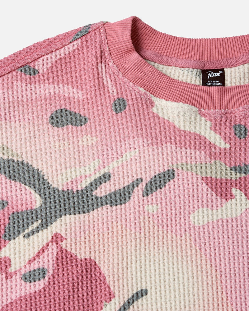Patta Cactus Flower Camo Waffle Longsleeve T-Shirt (Cactus Flower) - Patta