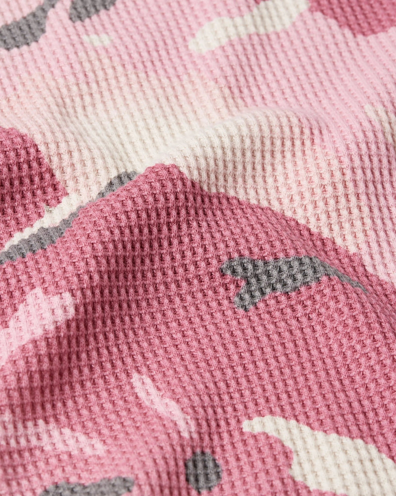 Patta Cactus Flower Camo Waffle Longsleeve T-Shirt (Cactus Flower) - Patta