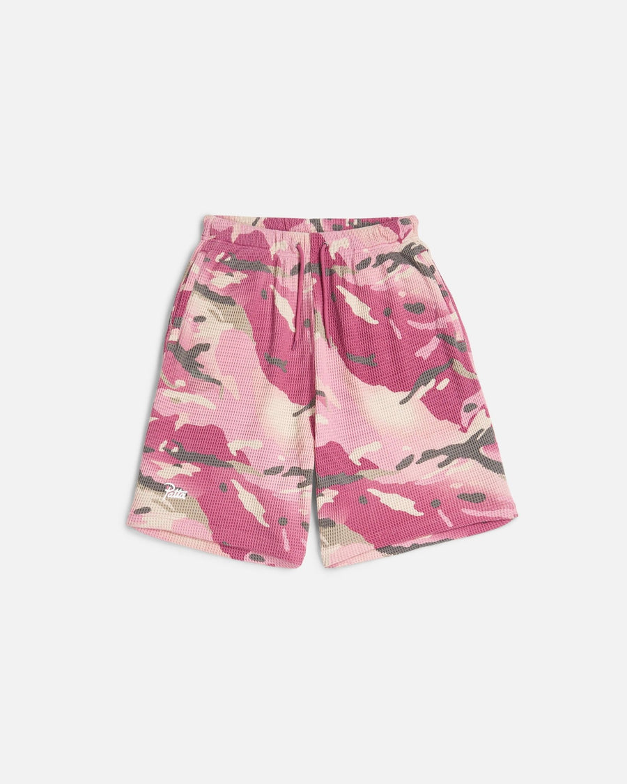 Patta Cactus Flower Camo Waffle Shorts (Cactus Flower) - Patta