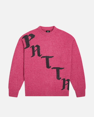 Patta Chenille Knitted Sweater (Fuchsia Red) - Patta
