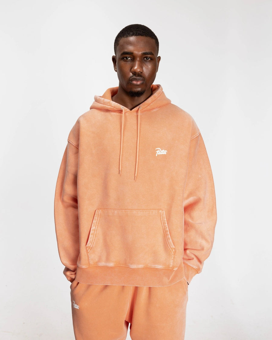 Patta Classic Washed Hooded Sweater (Melon) - Patta