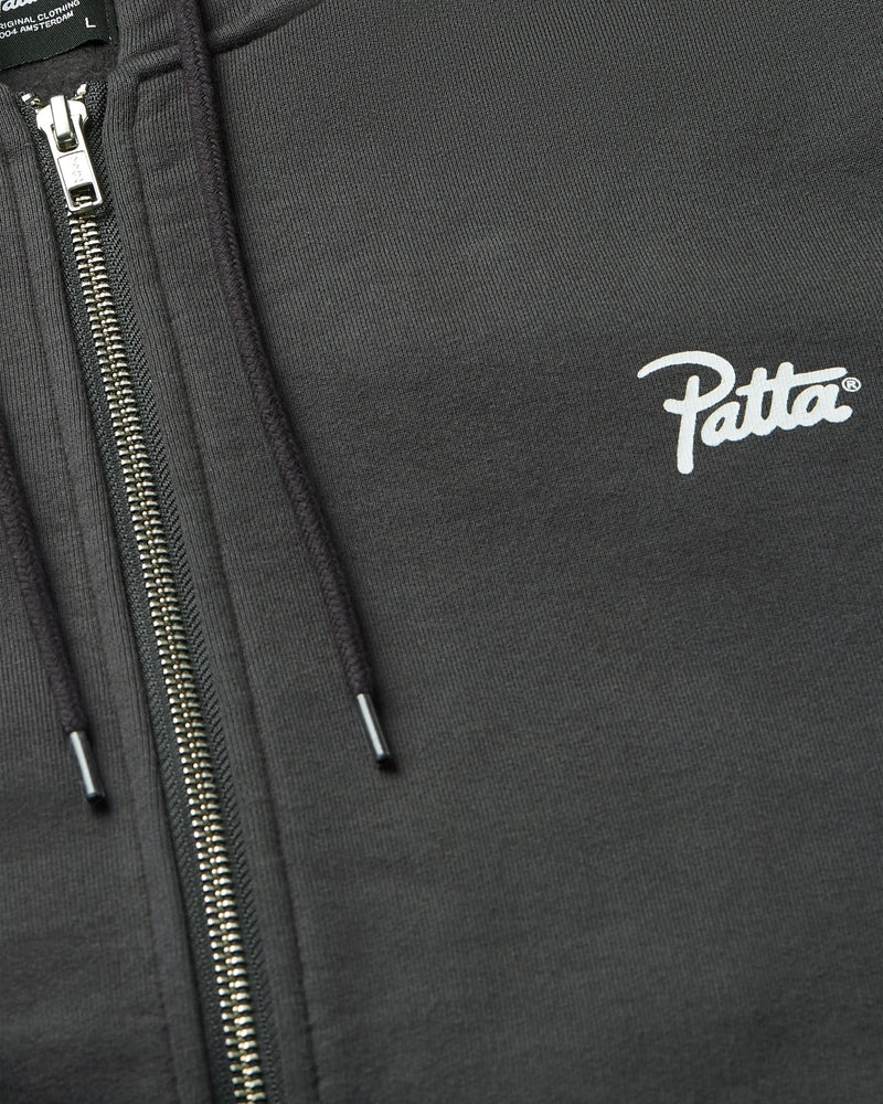 Patta Classic Zip - Up Hooded Sweater (Forged Iron) - Patta
