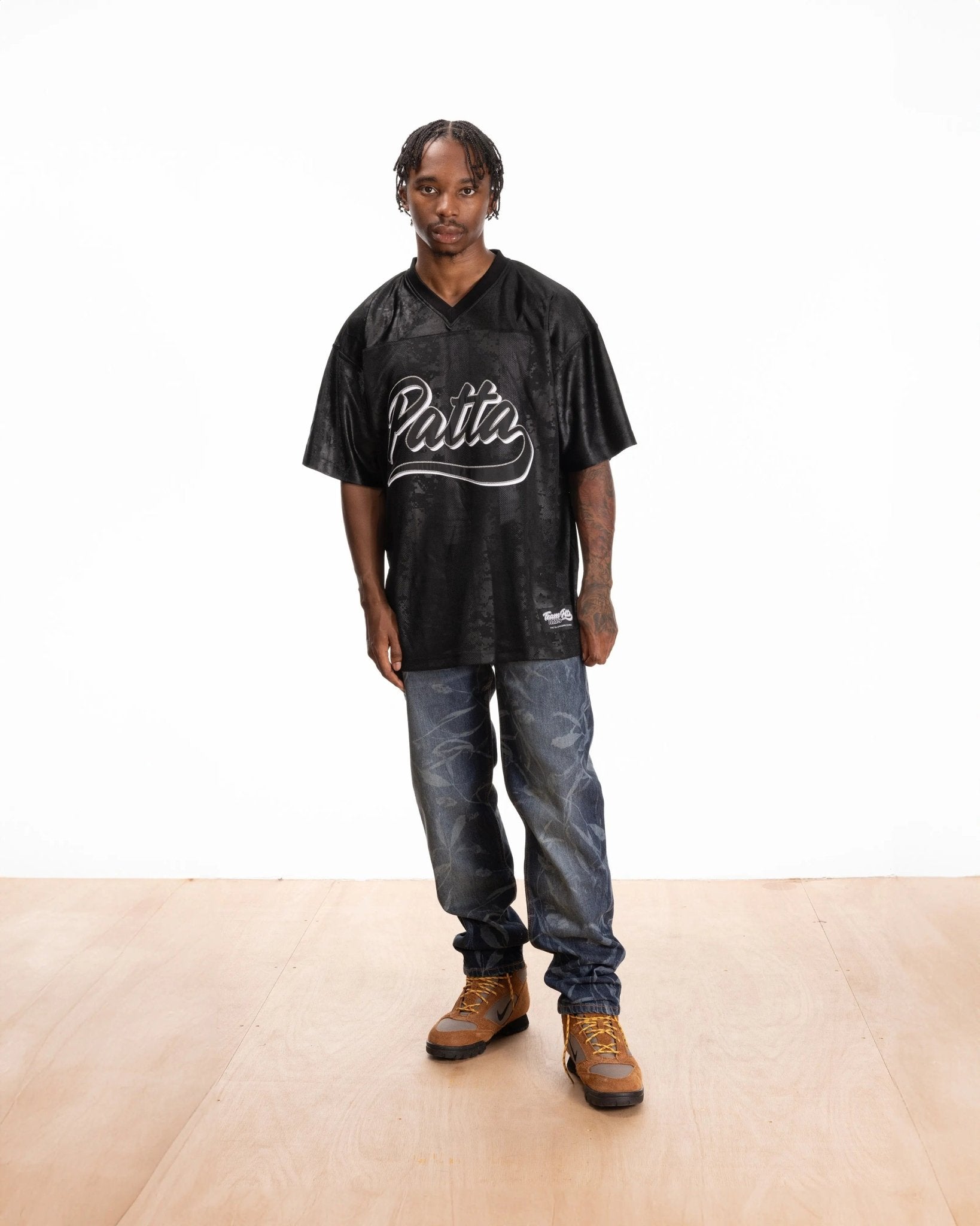 Patta Digi Lobi Mesh Football Jersey (Black) - Patta