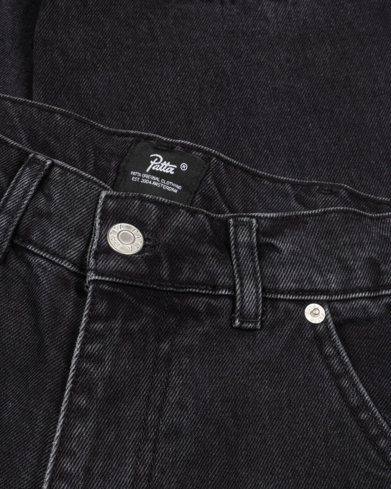 Patta Double Knee Denim Pants (Black Denim) - Patta