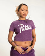 Patta Femme Acid Wash Baby T-Shirt (Dark Purple ) - Patta