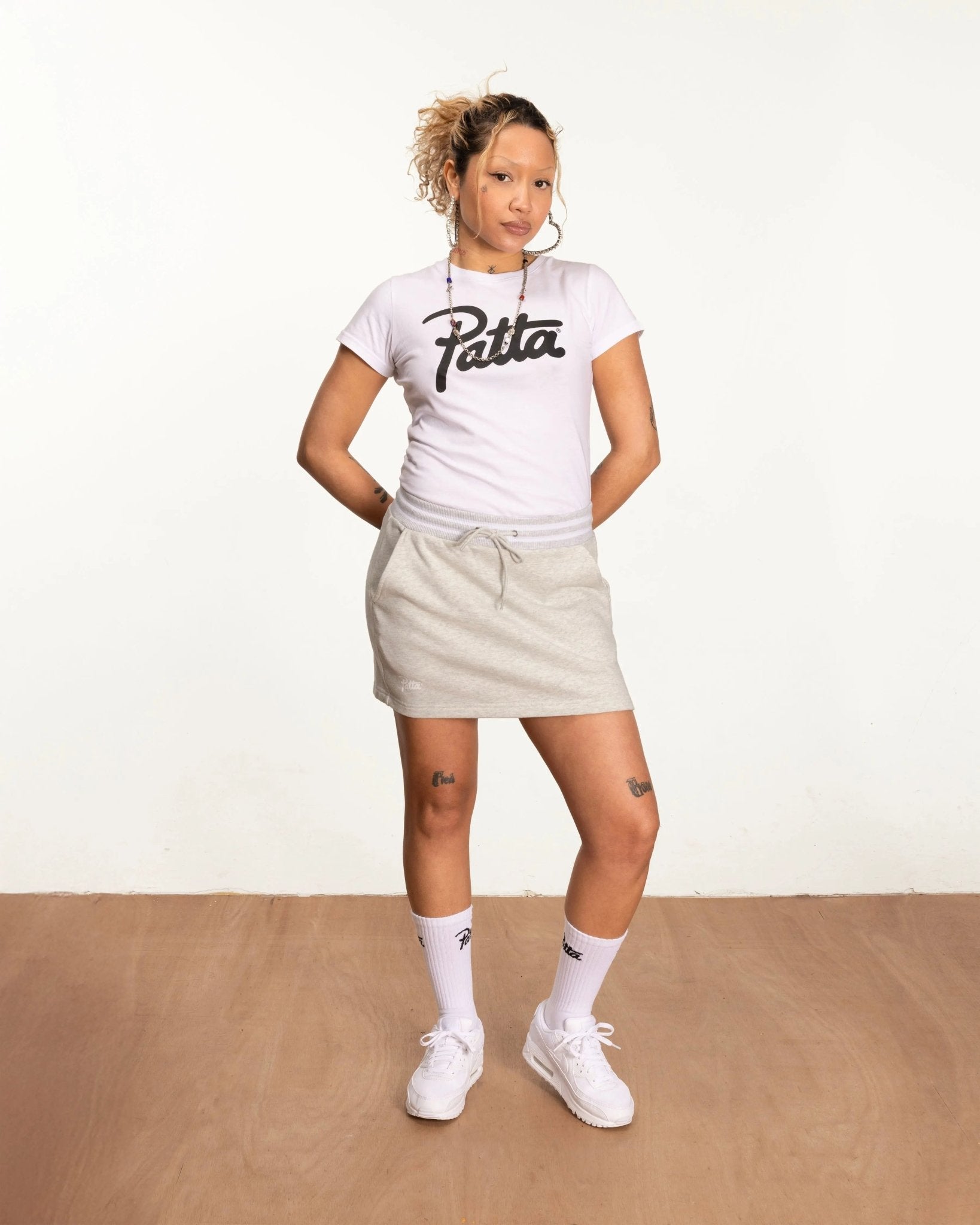 Patta Femme Lounge Skirt (Light Melange Grey) - Patta