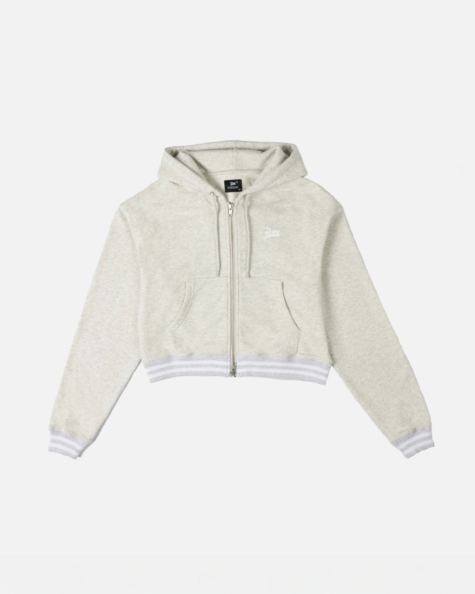 Patta Femme Lounge Zip - Up Hooded Sweater (Light Melange Grey) - Patta