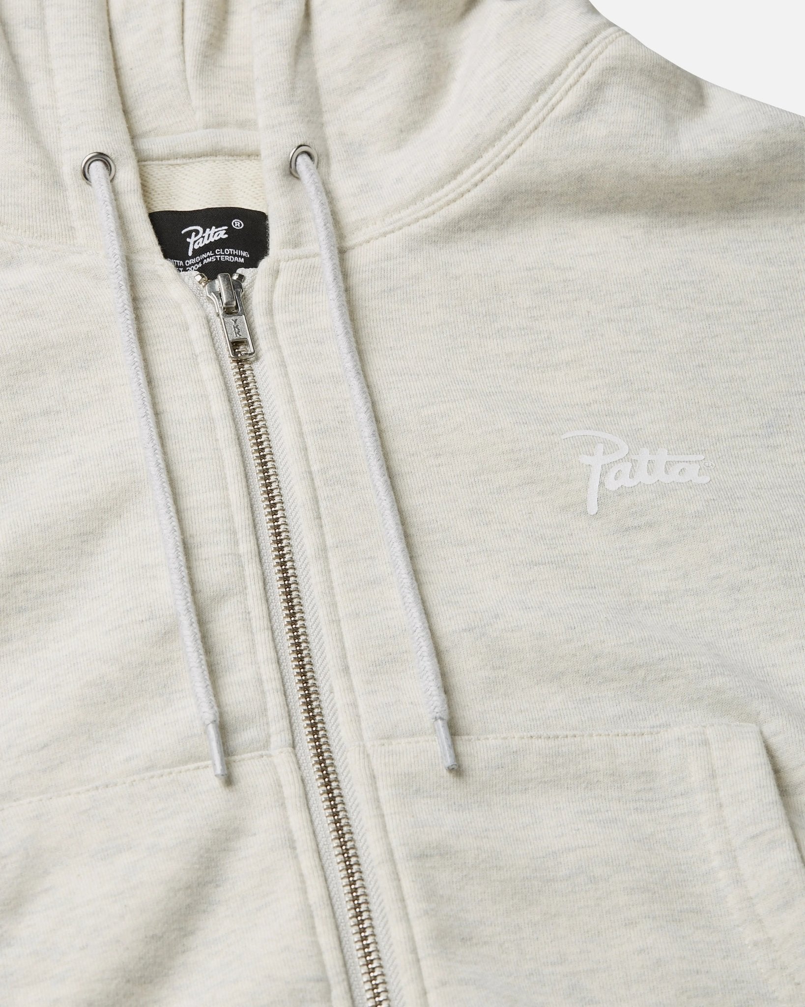 Patta Femme Lounge Zip - Up Hooded Sweater (Light Melange Grey) - Patta