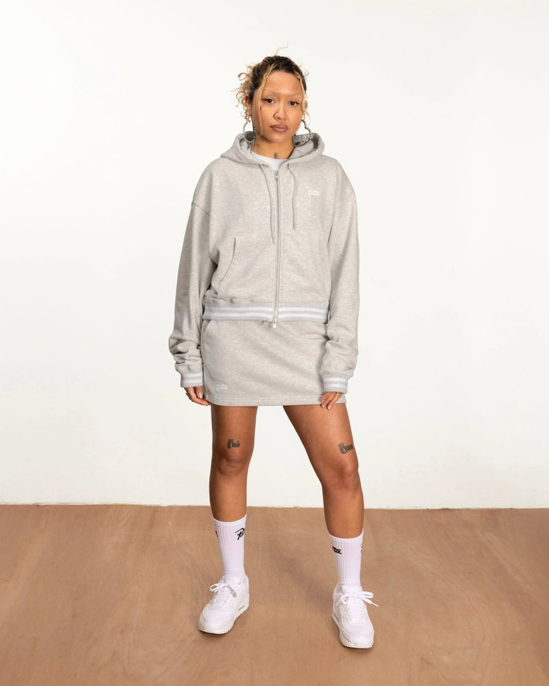 Patta Femme Lounge Zip - Up Hooded Sweater (Light Melange Grey) - Patta