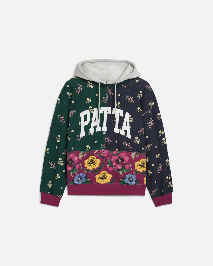 Patta Floral Patchwork Hooded Sweater (Multi) - Patta