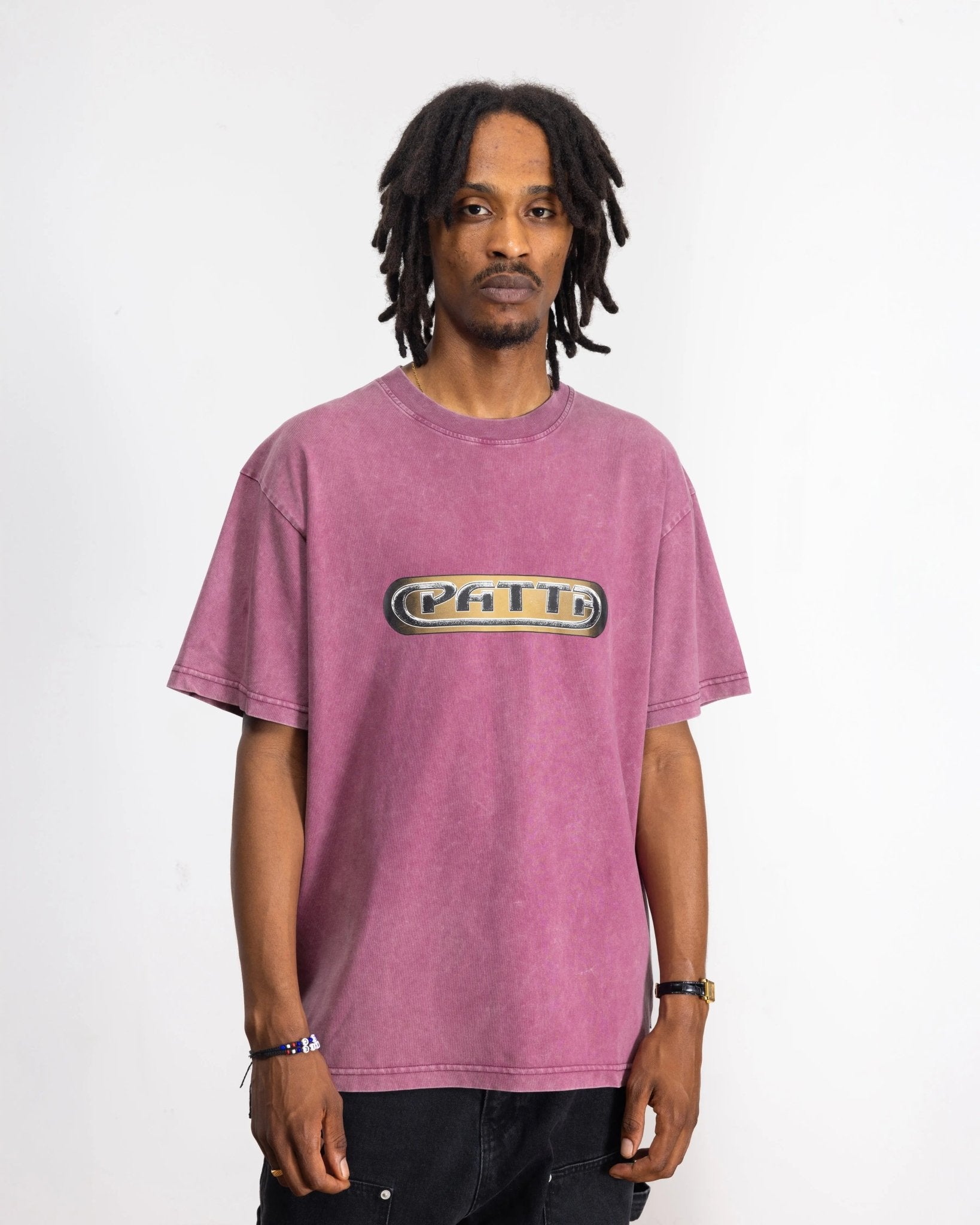 Patta Gilded Acid Washed T-Shirt (Boysenberry) - Patta
