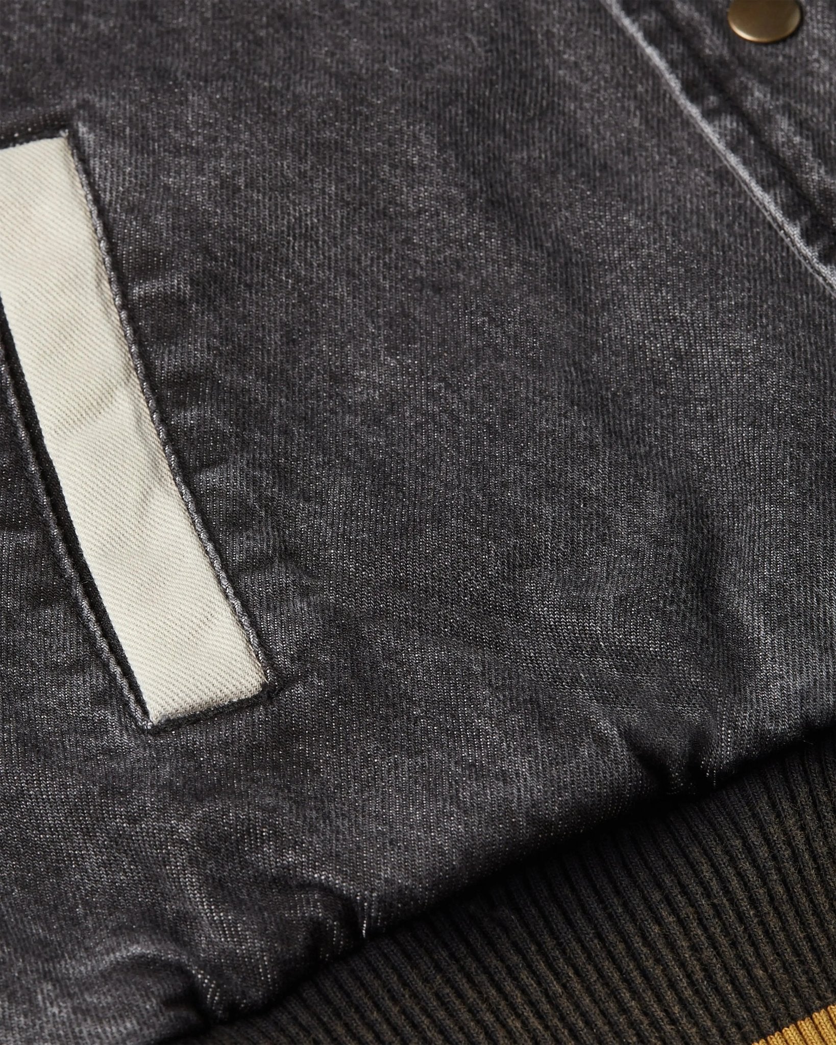 Patta Homerun Denim Varsity Jacket (Black) - Patta