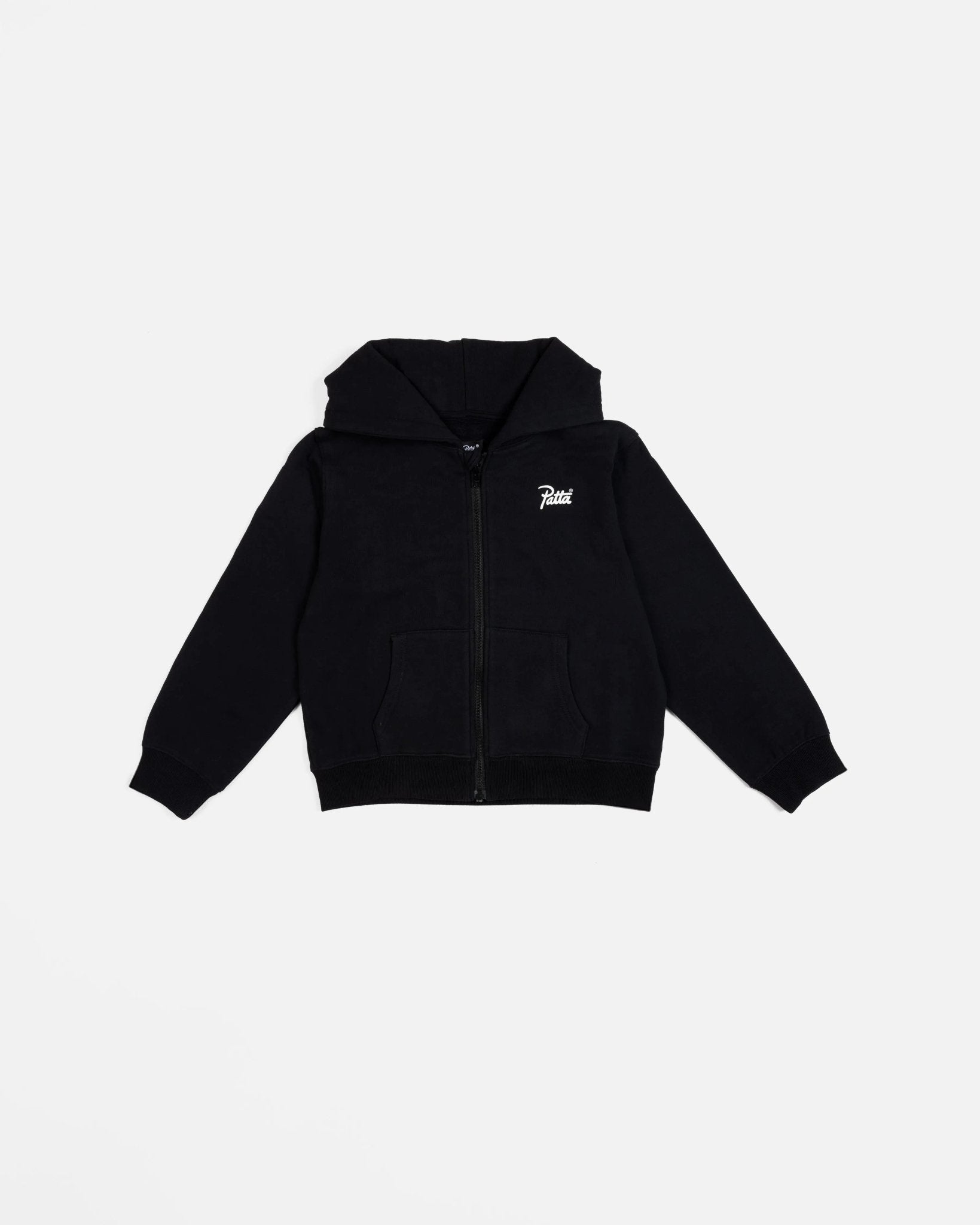 Patta Kids Zip - Up Hooded Sweater (Black) - Patta